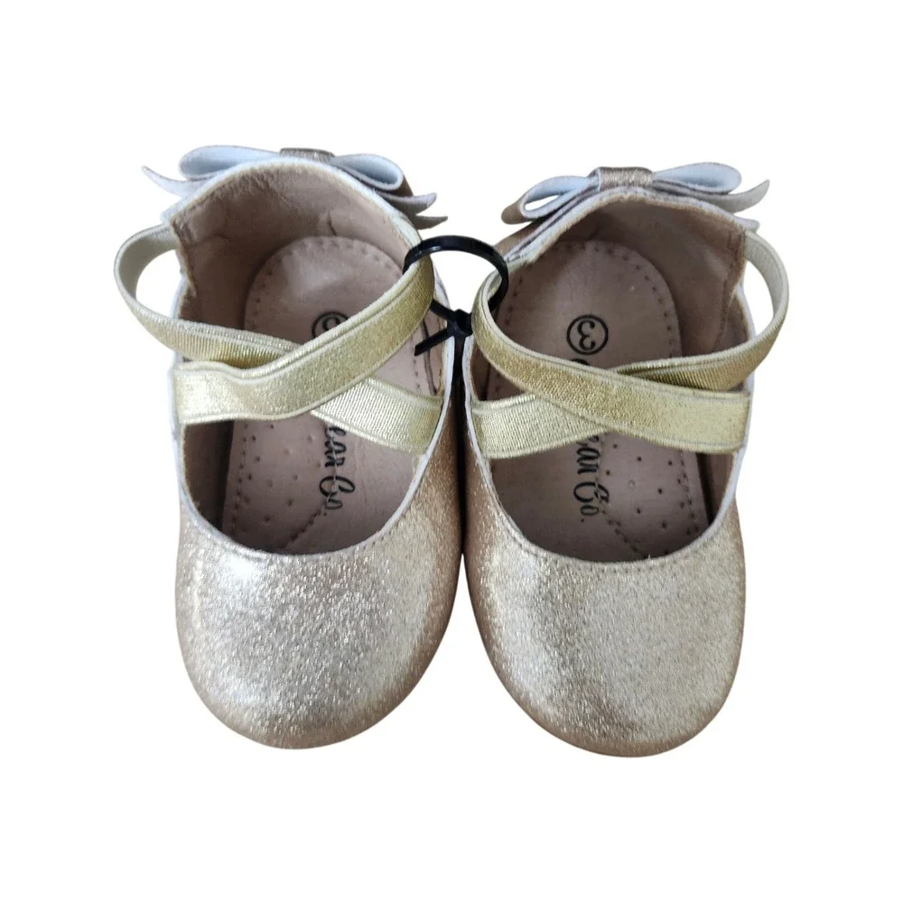 Bear Co Toddler Size 3 Color Change‎ Gold Silver Smooth Glitter Ballet Flat